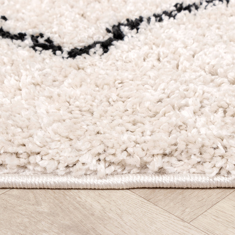 High Pile Rug - Sensa Pair Cream/Black