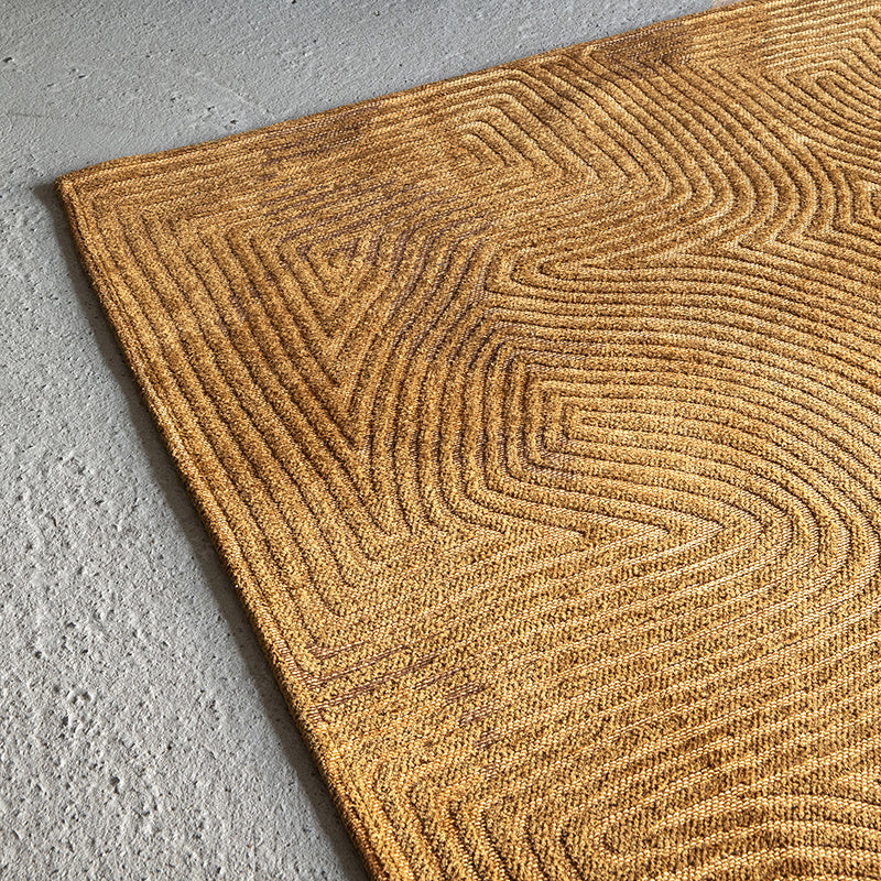 Modern Floor Rug - Meditation Coral 9226 Ochre Yellow