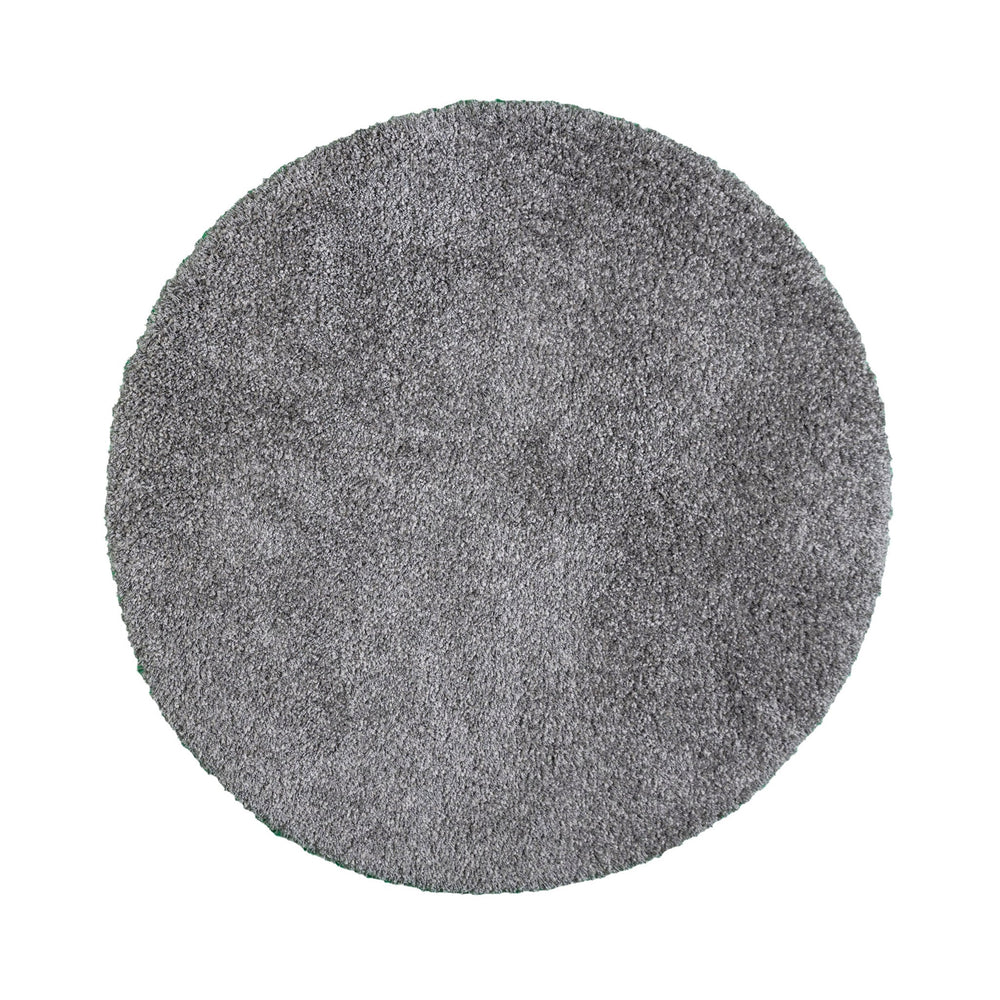 Round high-pile rug - Yves Grey