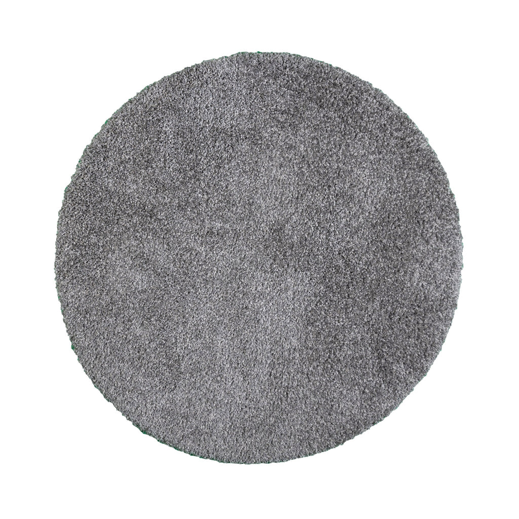 Round high-pile rug - Yves Grey