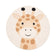 Round Washable Children’s Play Rug – Sammy Giraffe Beige
