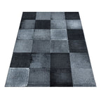 Modern floor rug - Streaky Box Black/Grey