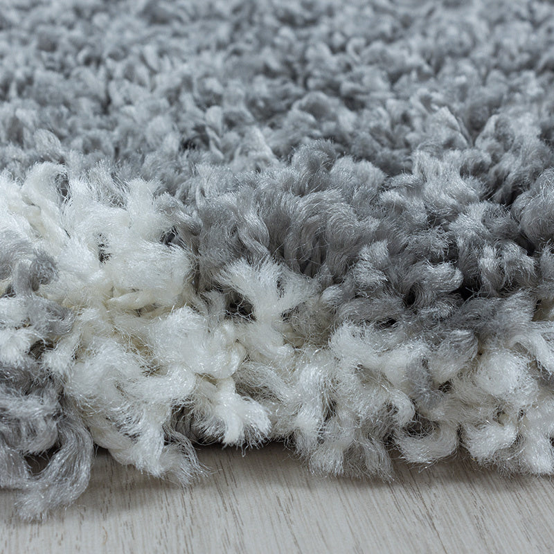 Round berber floor rug - Agadir Circle Grey/Cream