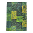 Patchwork floor rug - Delany Green/Yellow