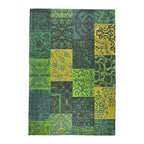 Patchwork floor rug - Delany Green/Yellow