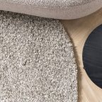 Round shaggy rug - Yves Light Grey