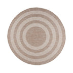 Round Outdoor Rug – Sierra Frame Beige/Cream