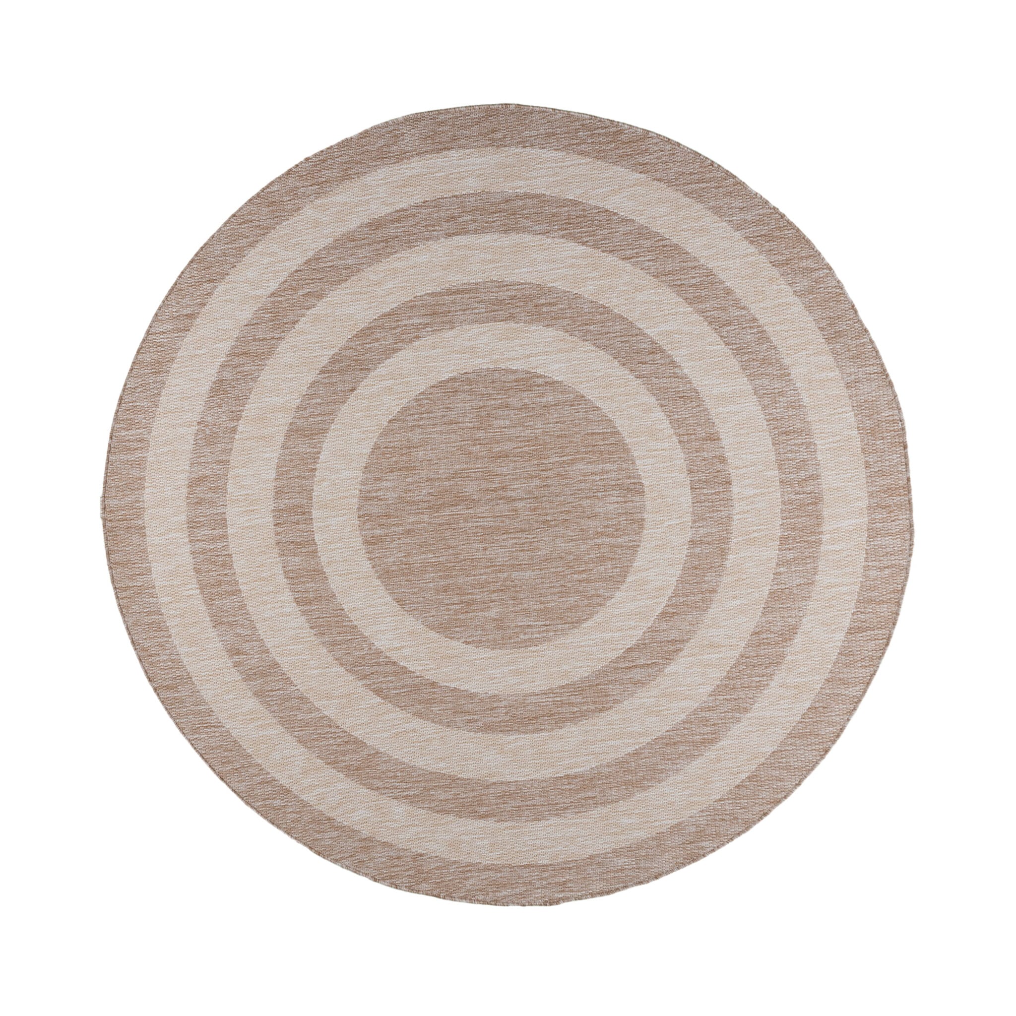 Round Outdoor Rug – Sierra Frame Beige/Cream