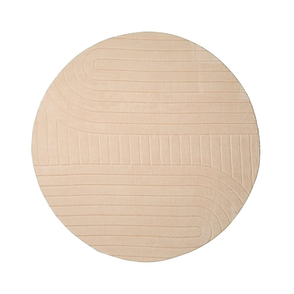 Round Scandinavian Rug - Charm Arches Beige