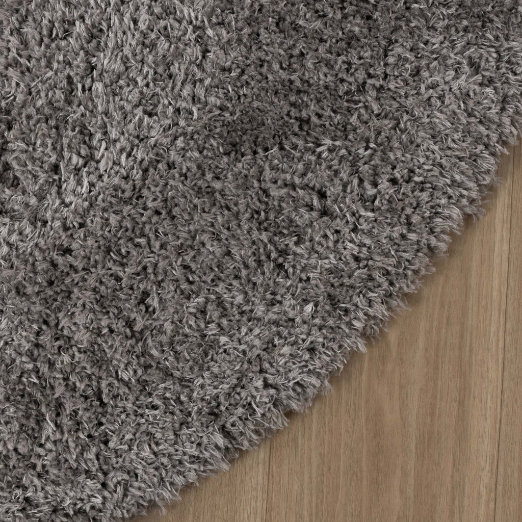 Oval Shaggy Rug - Blaze Grey