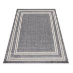 Jute Outdoor Rug - Aruba Double-Edge Grey