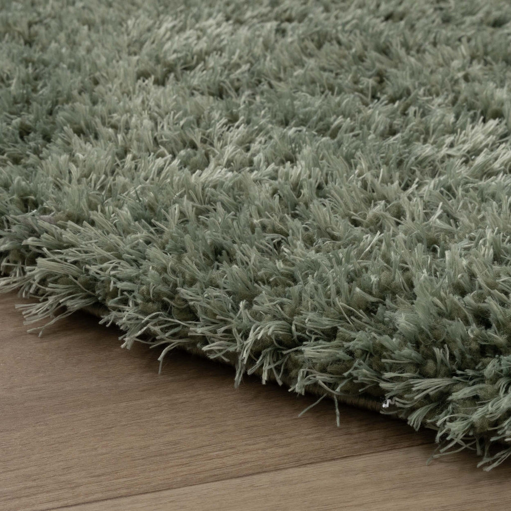 Round Shaggy Rug - Blaze Green