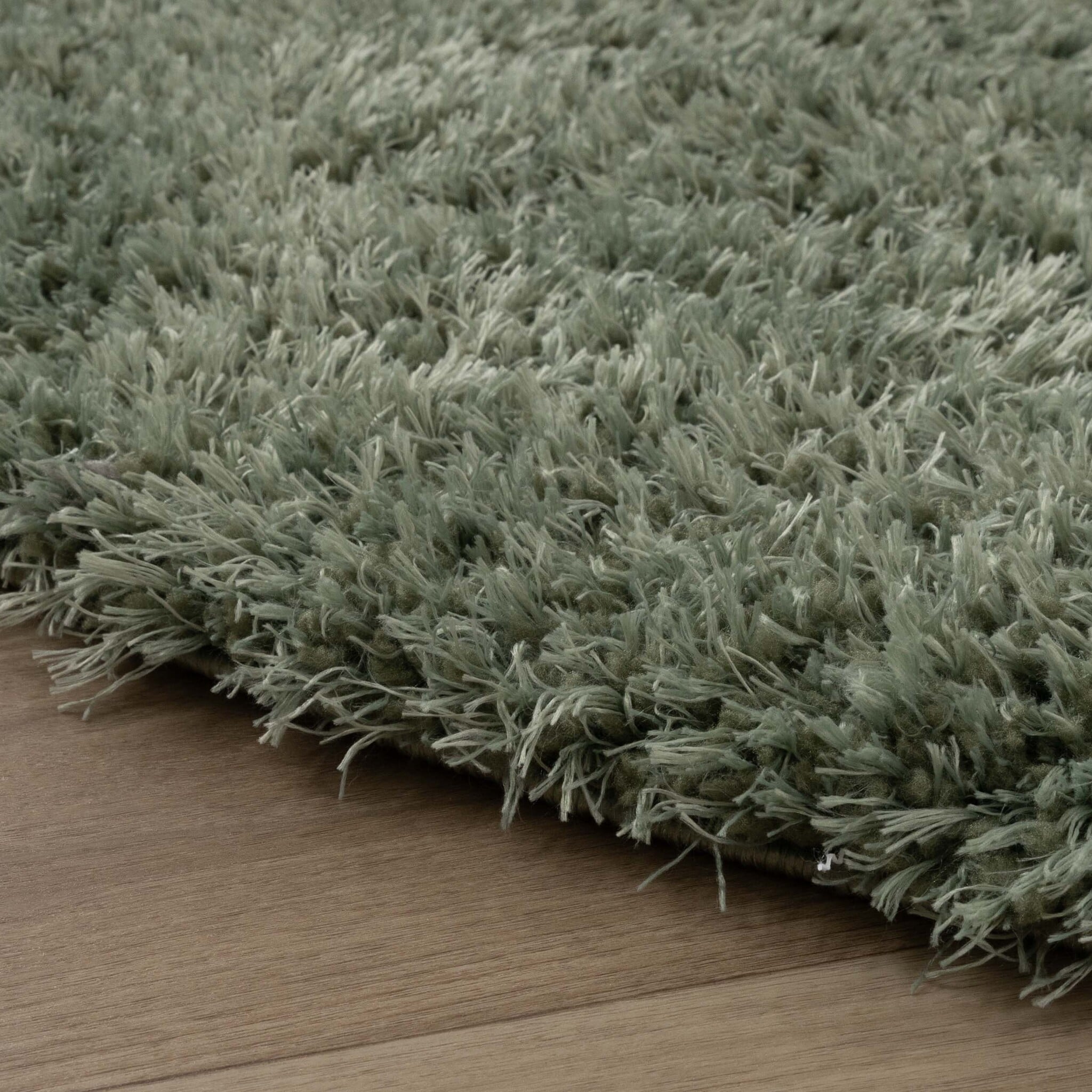 Round Shaggy Rug - Blaze Green