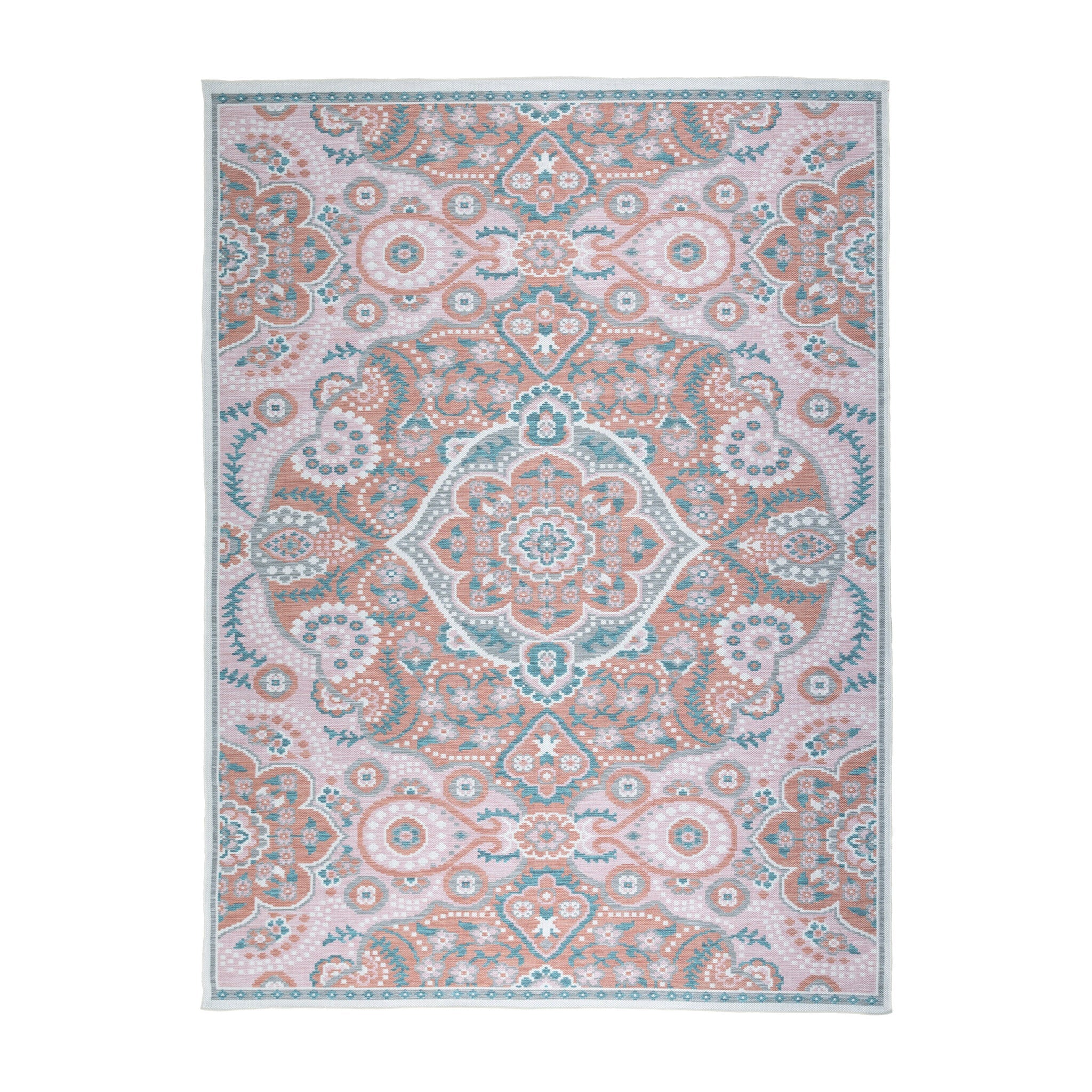 Bohemian Outdoor Rug - Vedra Medallion Pink