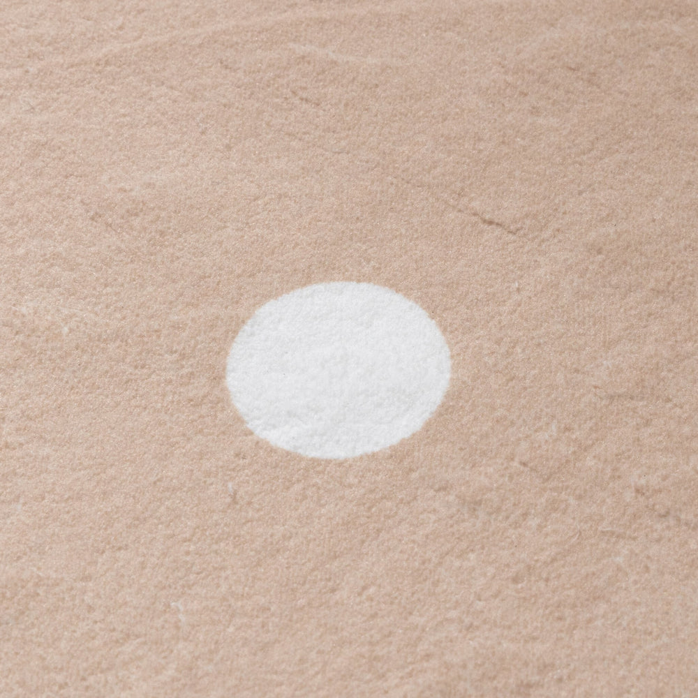 Round Kids Room Rug - Cloudy Dots Beige