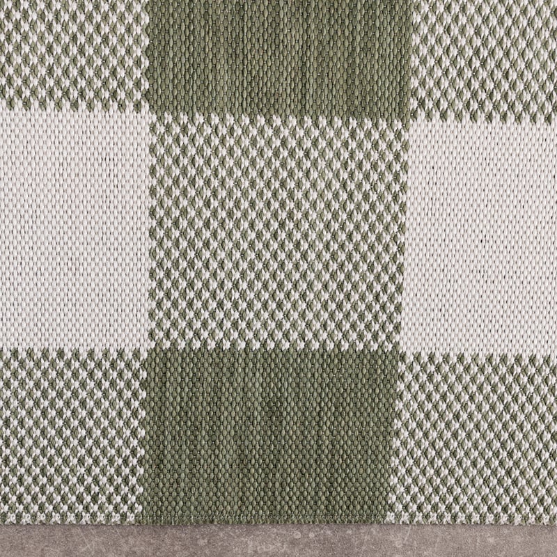 Indoor Outdoor Rug - Ranch Checkerboard Green