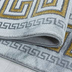 Modern Floor Rug - Marble Edge Grey/Gold