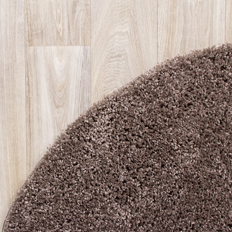 Round High Pile Rug - Lofty Taupe