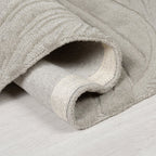 Modern floor rug - Solacio Leaves Grey