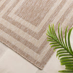 Balcony Rug - Sierra Frame Beige/Cream