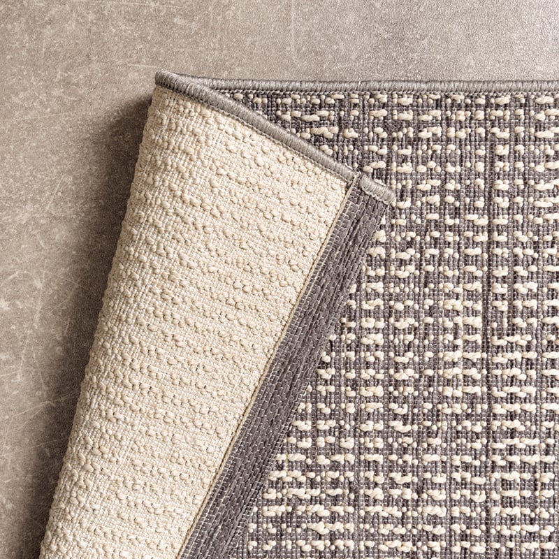 Modern Outdoor Rug - Porto Curves Light Gray