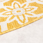 Round Outdoor Rug – Rio Flower Yellow