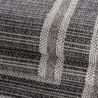 Jute Outdoor Rug - Aruba Double-Edge Grey