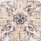 Round Vintage Outdoor Rug - Santo Mandala Blue/Grey