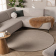 Round Wool Rug - Bliss Cream/White