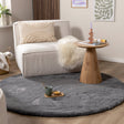 Round High Pile Rug - Comfy Supreme Anthracite