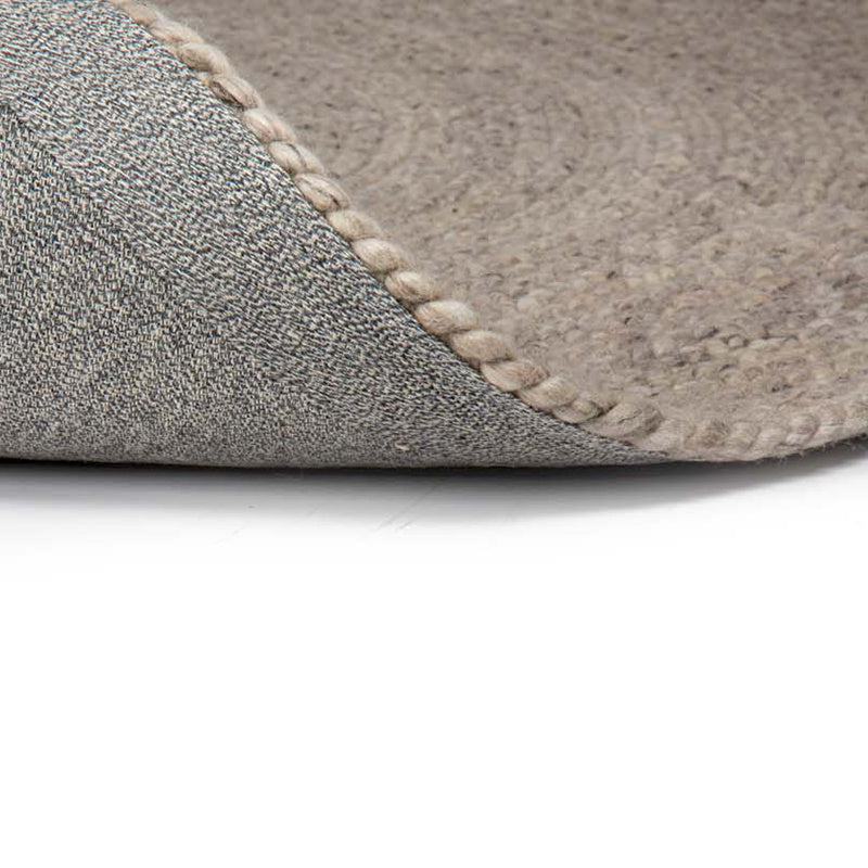 Round wool floor rug - Bellano ST Light grey 814