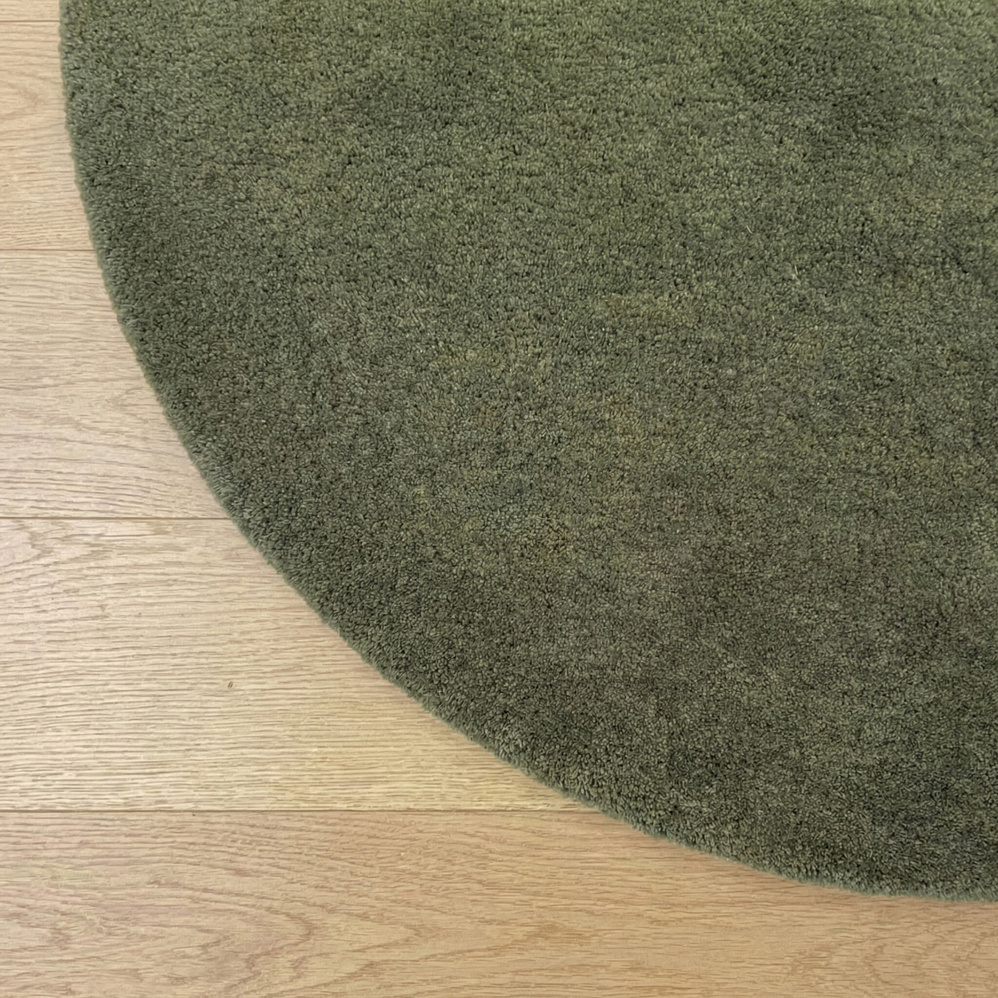 Round wool rug - Leone Green
