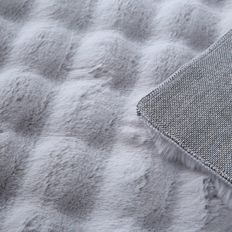 Soft high-pile floor rug - Ambrey 3D Light Grey