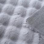 Soft high-pile floor rug - Ambrey 3D Light Grey