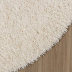 Oval Shaggy Rug - Blaze Cream/White