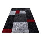 Modern floor rug - Tetris Red 1330