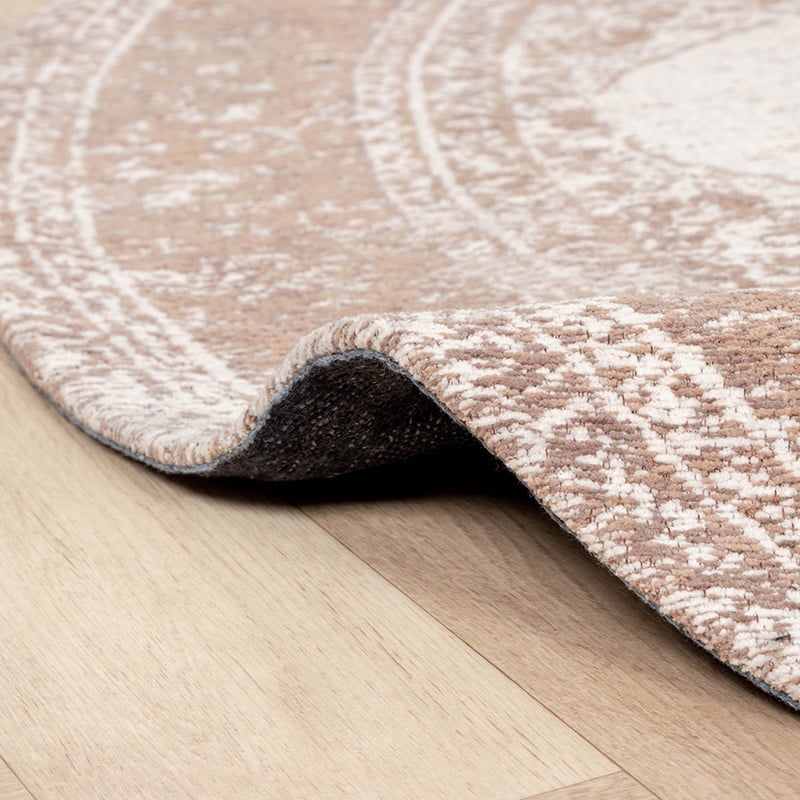 Round Vintage Rug - Admire Taupe