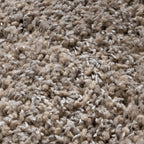 Round shaggy rug - Yves Taupe