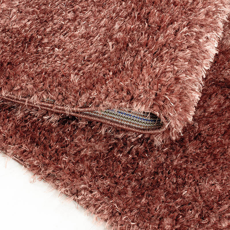 High-pile floor rug - Blushy Terra/Brown