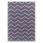 Low-pile floor rug - Smoothly Weave Purple/White