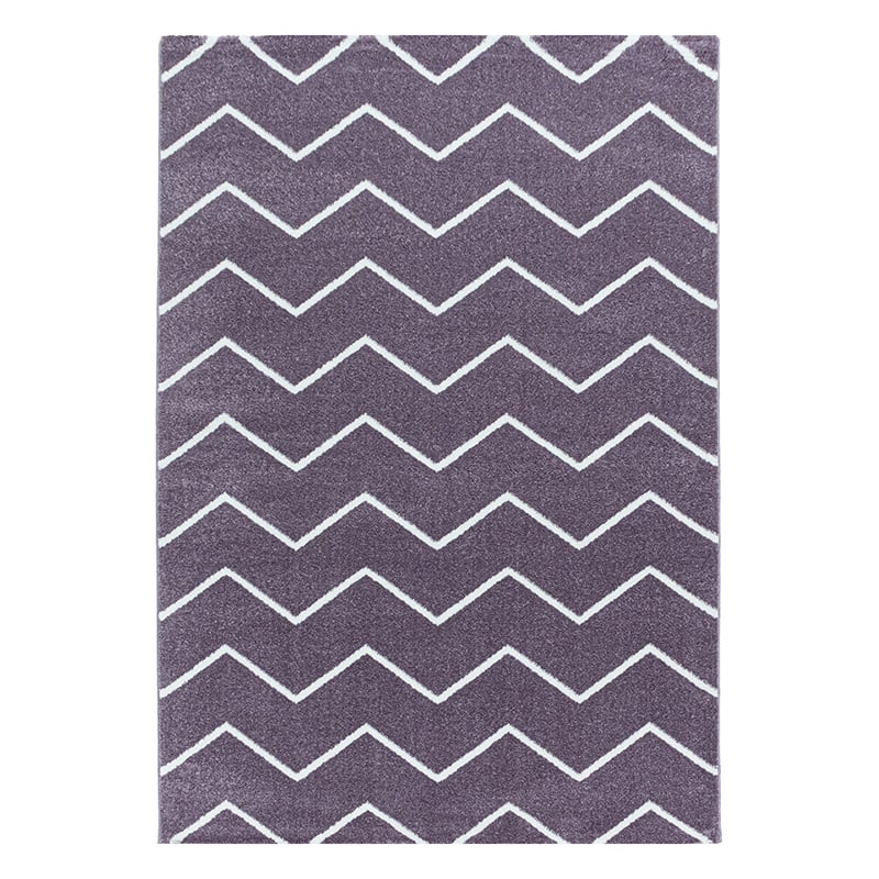 Low-pile floor rug - Smoothly Weave Purple/White