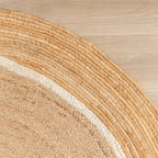 Round Jute Rug - Mirai Circle White/Natural