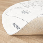 Round Kids Rug - Globe Cream