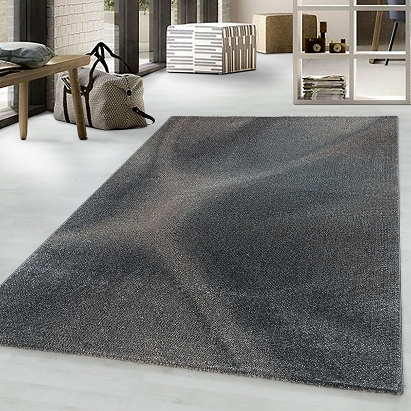 Retro floor rug - Stencil Light Brown/Anthracite