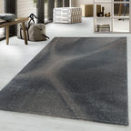 Retro floor rug - Stencil Light Brown/Anthracite