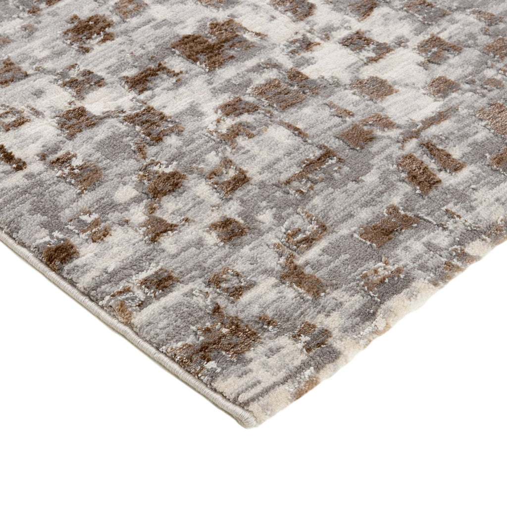 Low-pile floor rug - Ghazi Brown/Cream 3600