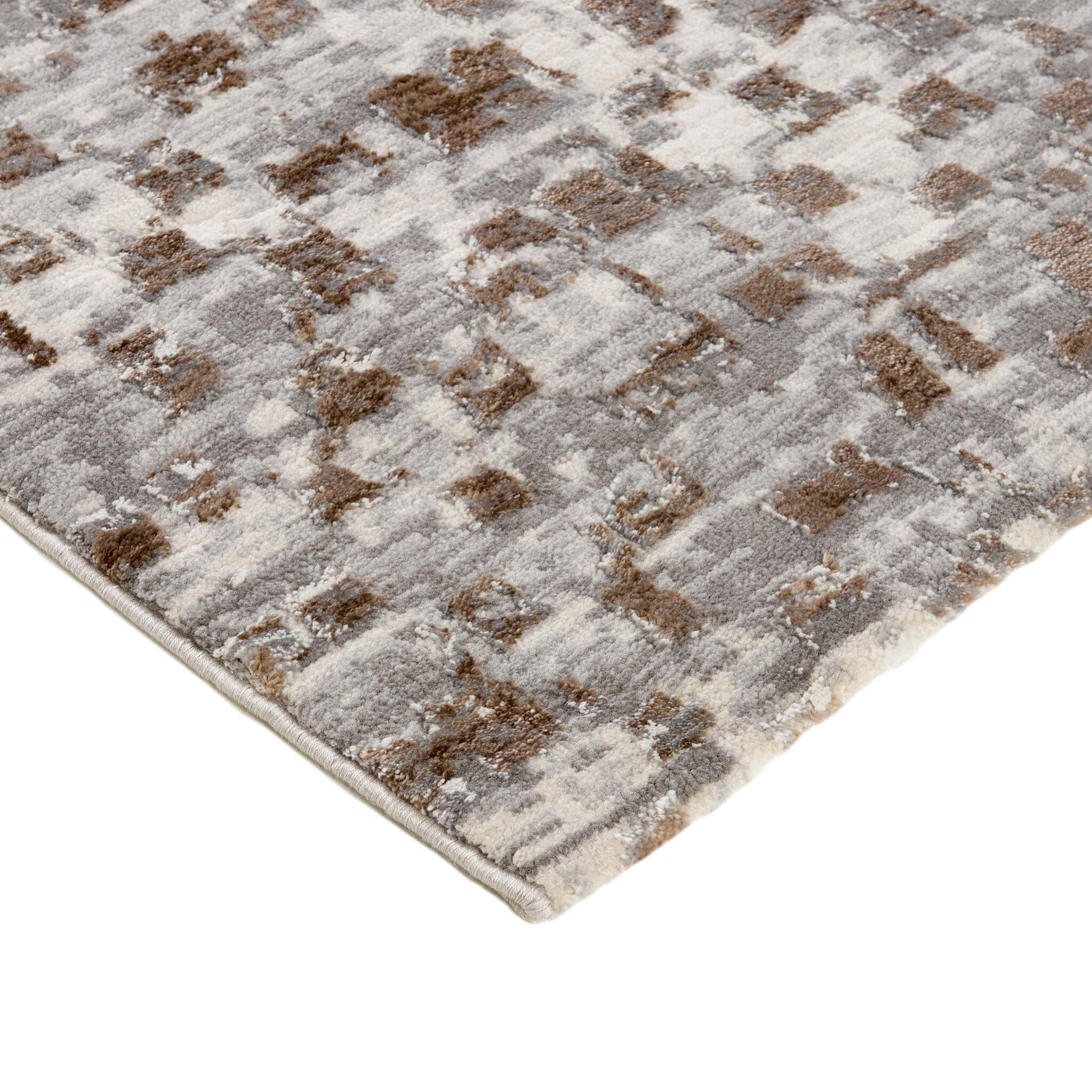 Low-pile floor rug - Ghazi Brown/Cream 3600