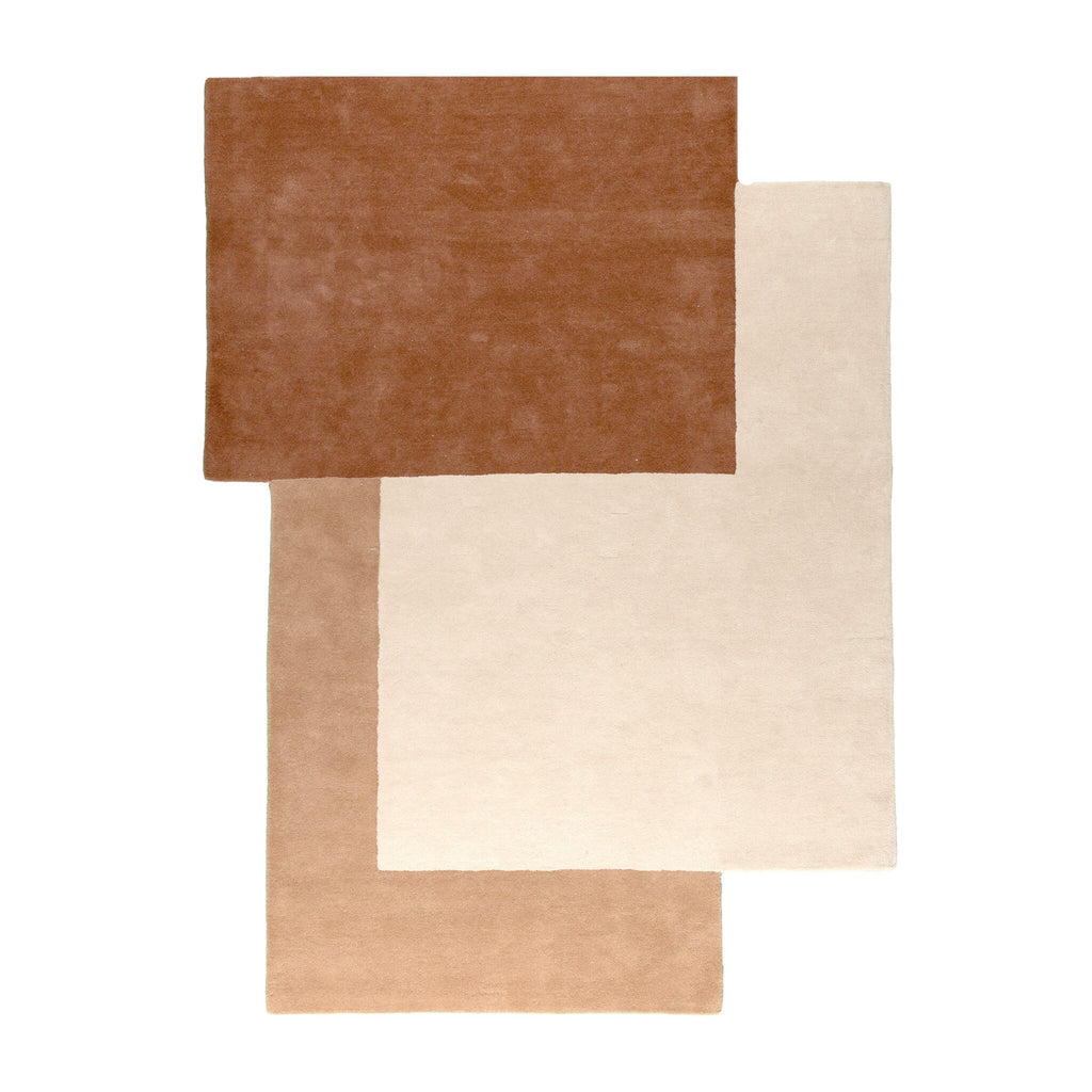 Wool Abstract Rug – Jules Creme/Terra