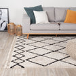 High Pile Rug - Grand Diamond Weave Cream/Black