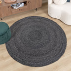 Round Wool Rug - Wise Anthracite